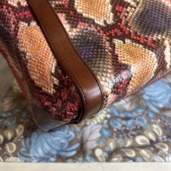 BRAHMIN ANNABELLE MULTI-COLOR ANACONDA SATCHEL Crossbody Purse - Picture 9 of 16